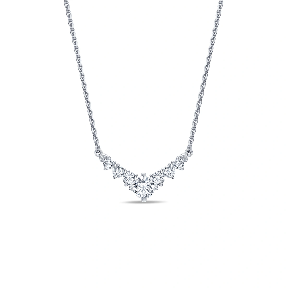 18K/750 White Gold diamond necklace