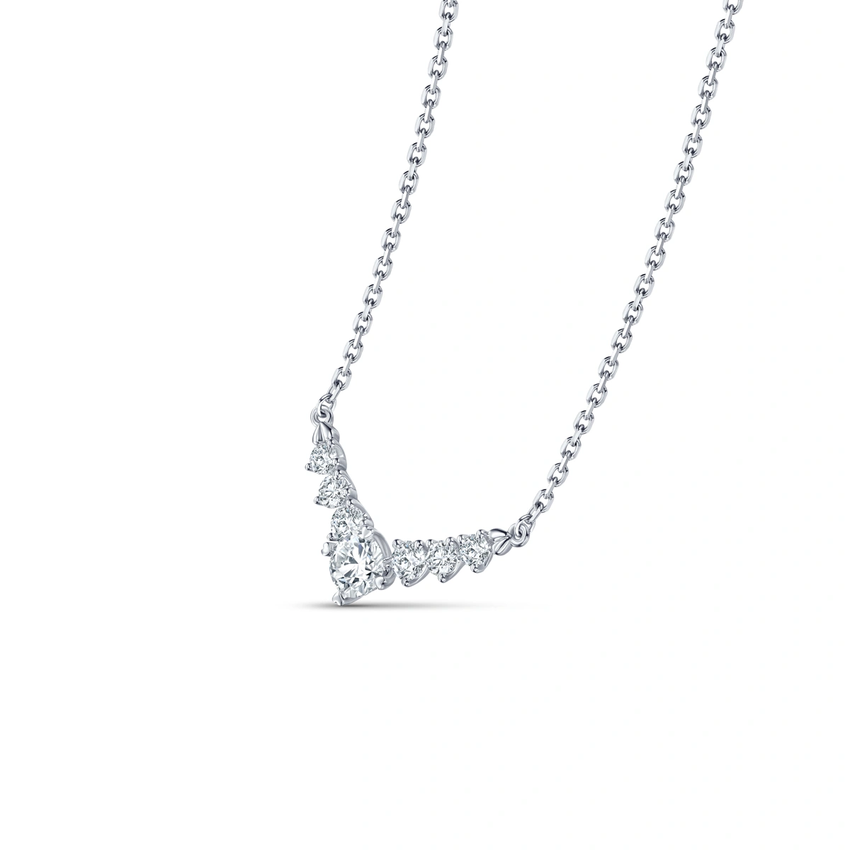 18K/750 White Gold diamond necklace