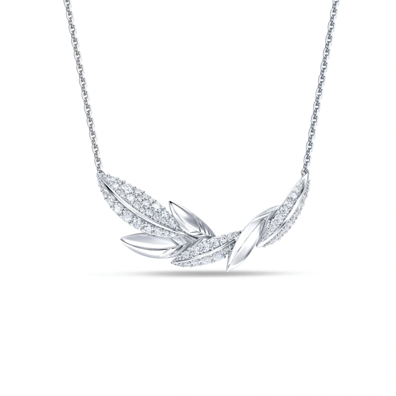 18K/750 White Gold diamond necklace