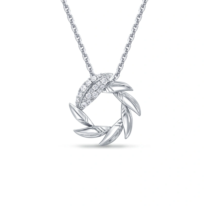 18K/750 White Gold diamond necklace