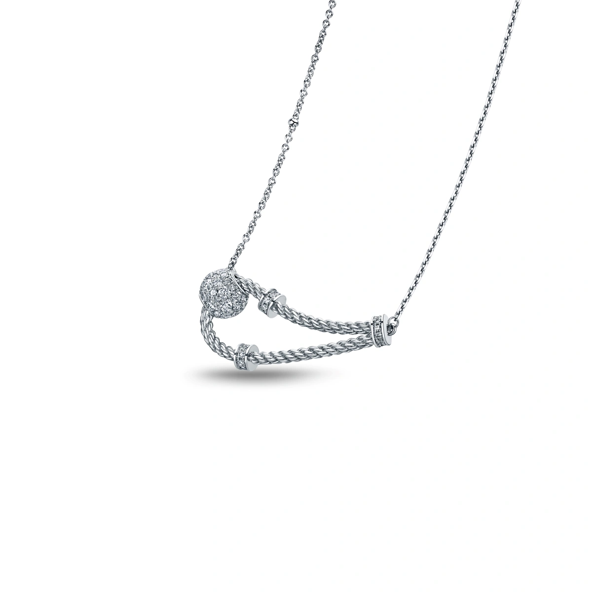 18K/750 White Gold diamond necklace
