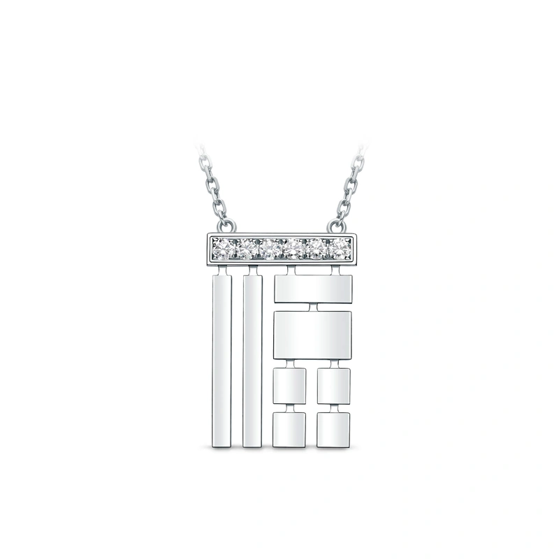 18K/750 White Gold diamond necklace