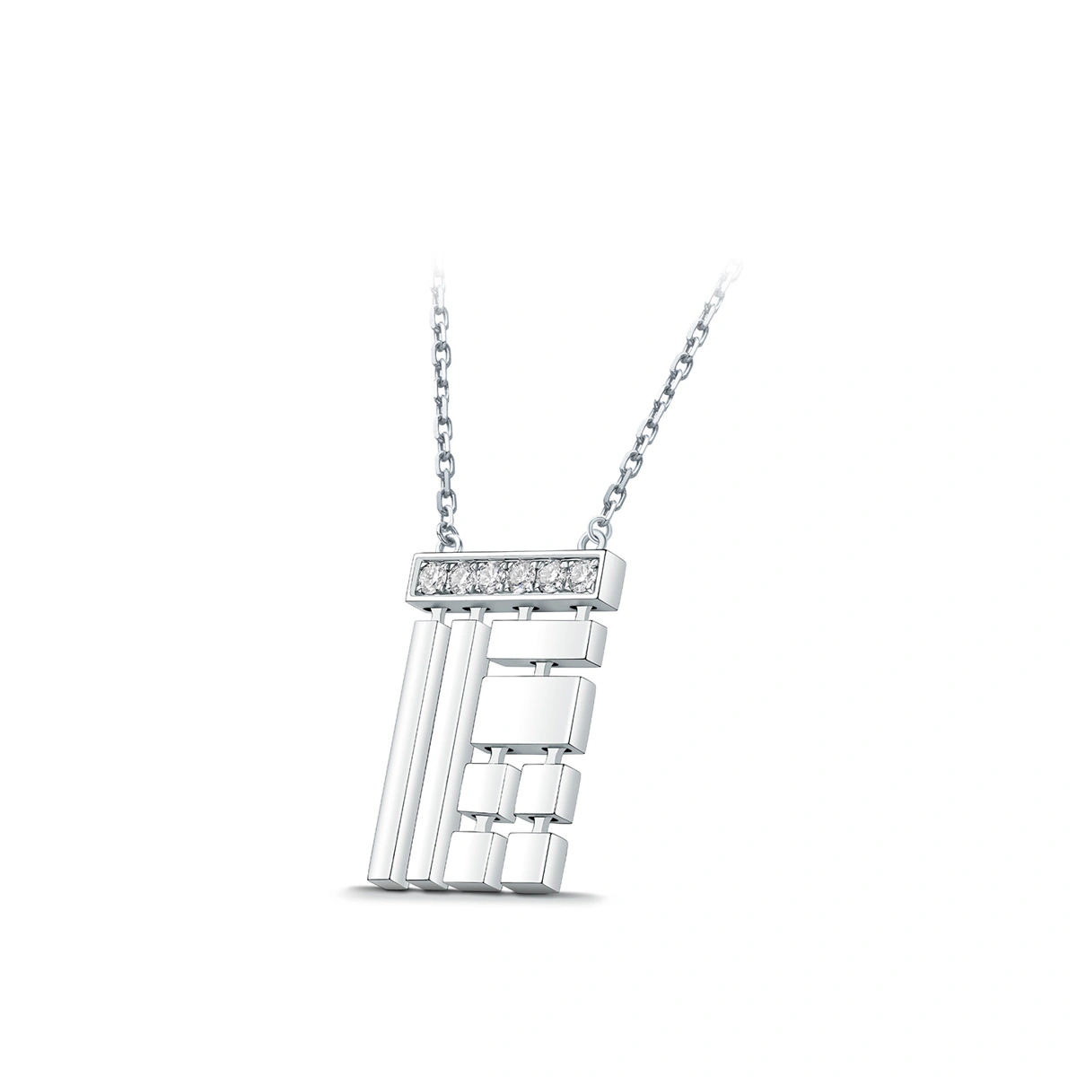 18K/750 White Gold diamond necklace