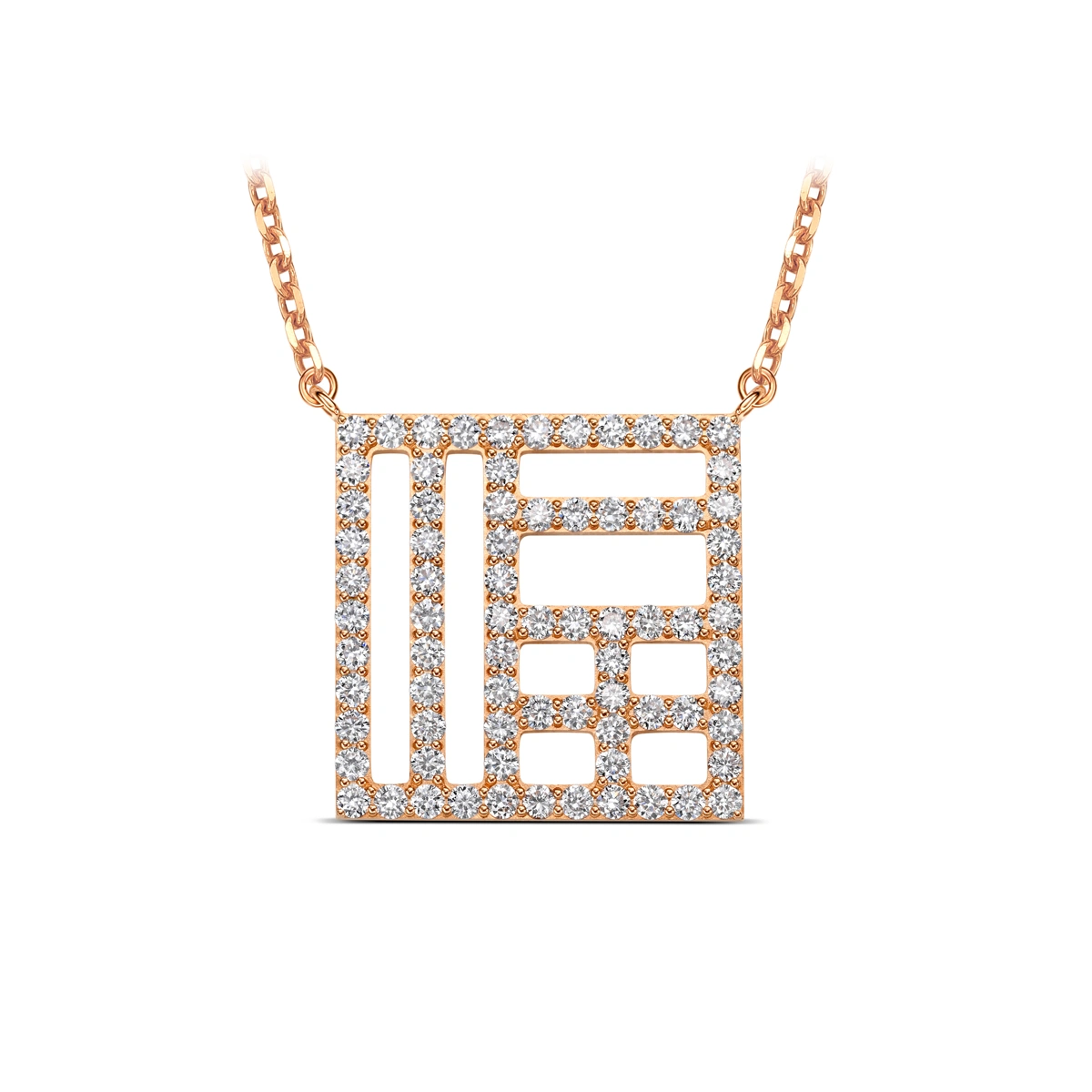 18K/750 Rose Gold diamond necklace