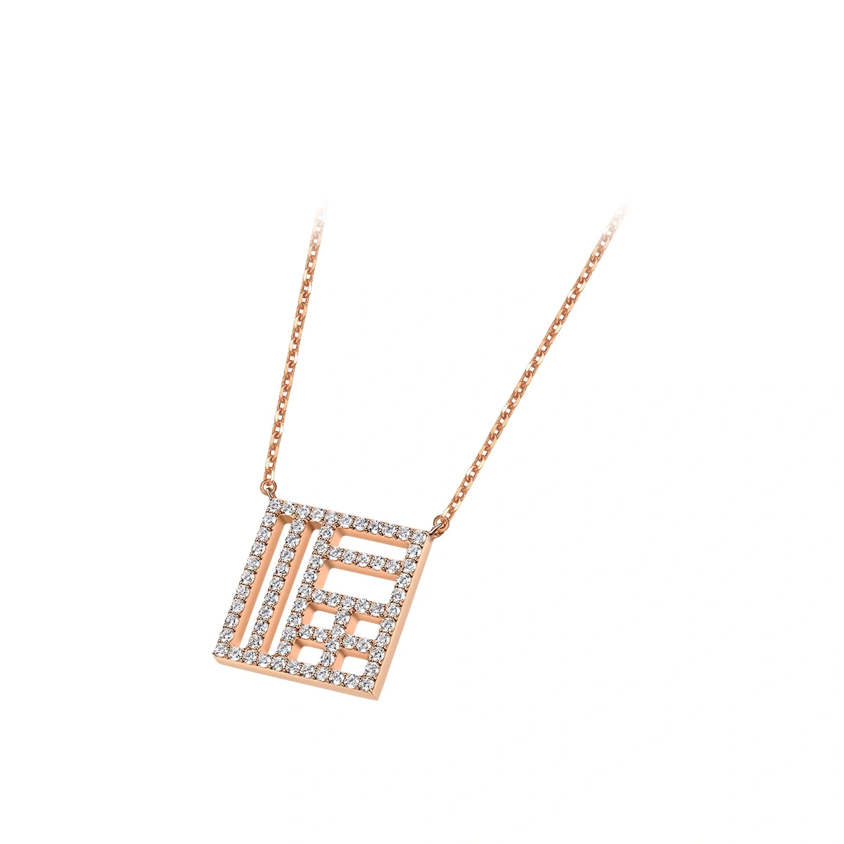 18K/750 Rose Gold diamond necklace
