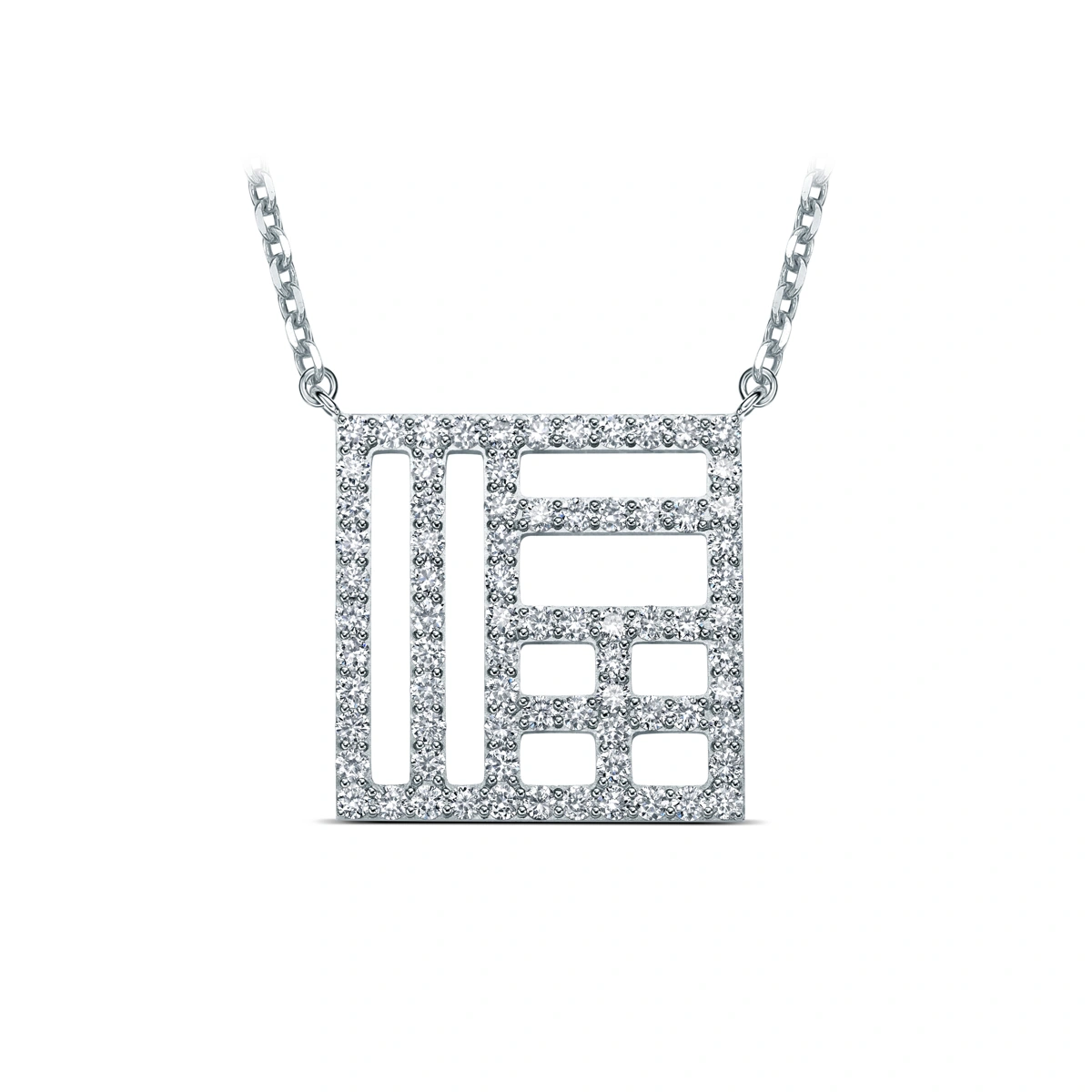 18K/750 White Gold diamond necklace