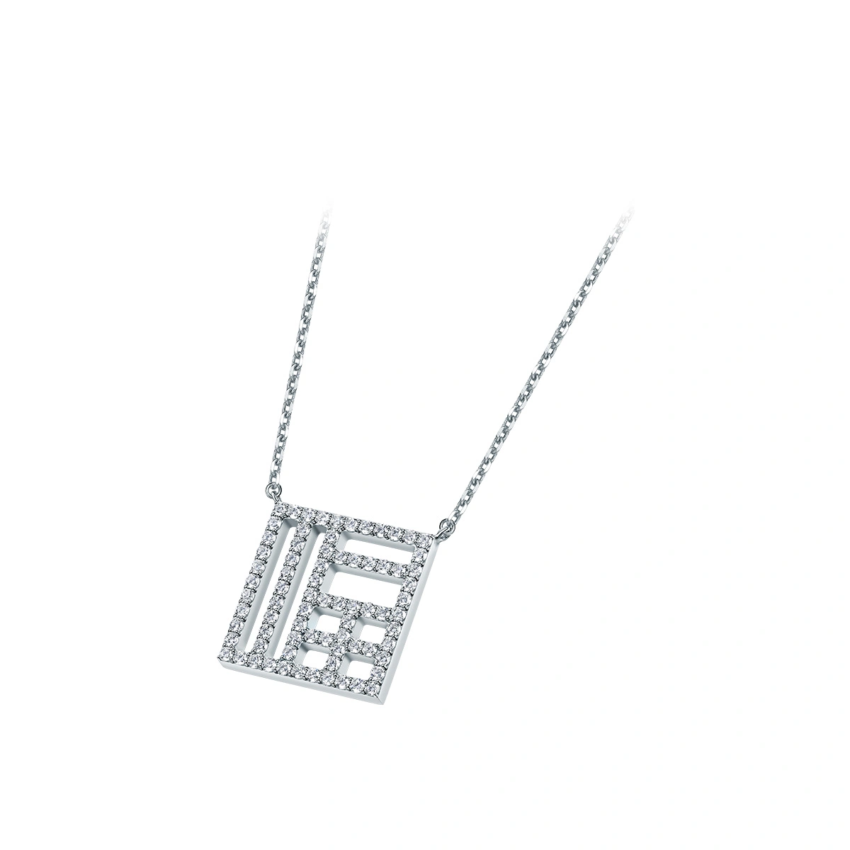 18K/750 White Gold diamond necklace