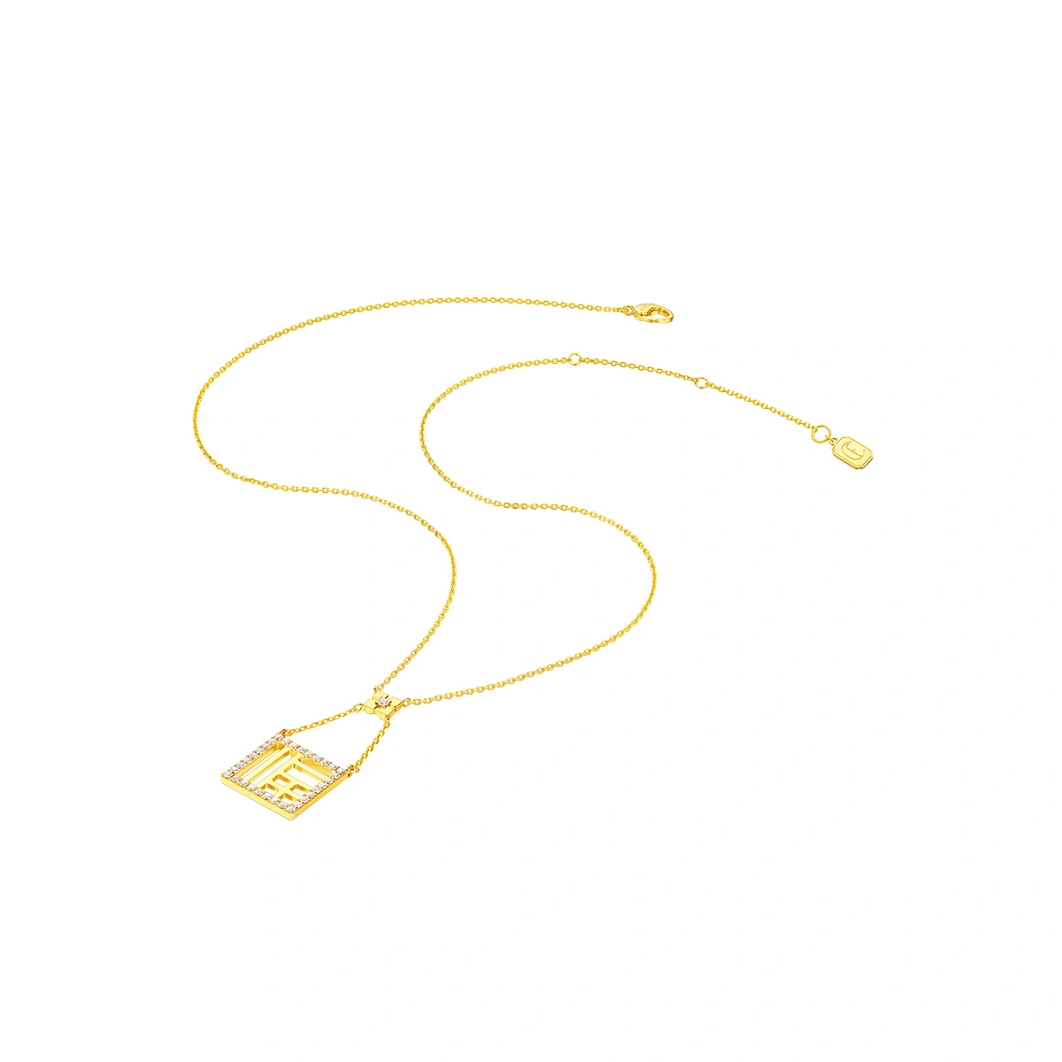 18K/750 Yellow Gold diamond necklace