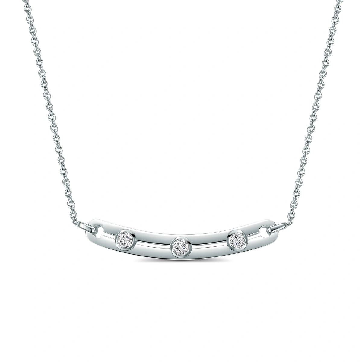 18K/750 White Gold diamond necklace