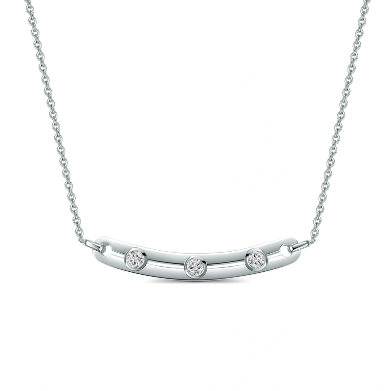 18K/750 White Gold diamond necklace