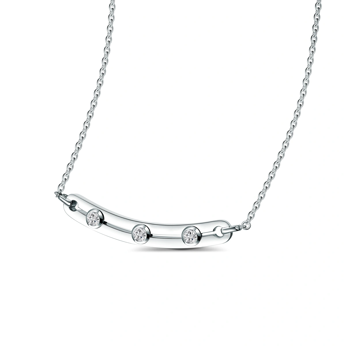18K/750 White Gold diamond necklace