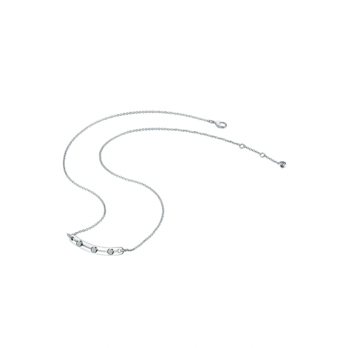 18K/750 White Gold diamond necklace