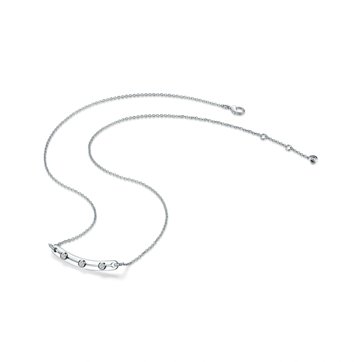 18K/750 White Gold diamond necklace