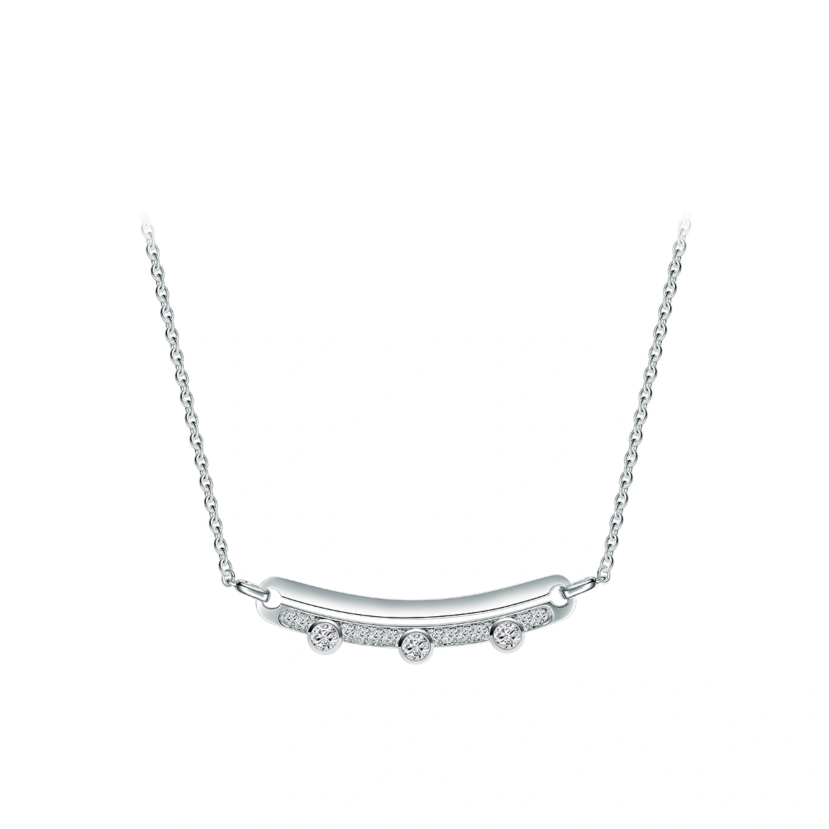 18K/750 White Gold diamond necklace