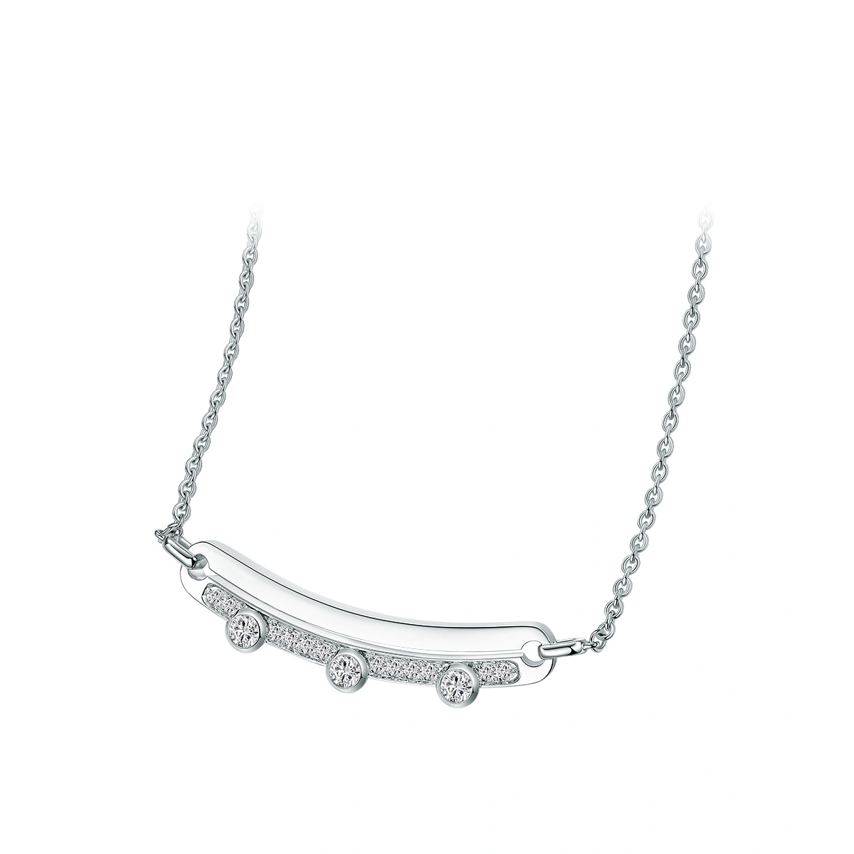 18K/750 White Gold diamond necklace