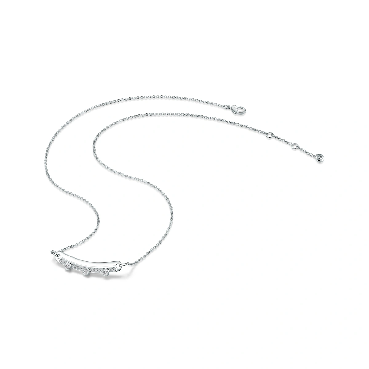 18K/750 White Gold diamond necklace