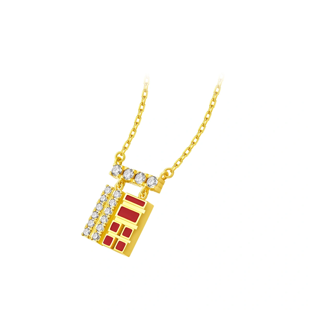 18K/750 Yellow Gold diamond necklace