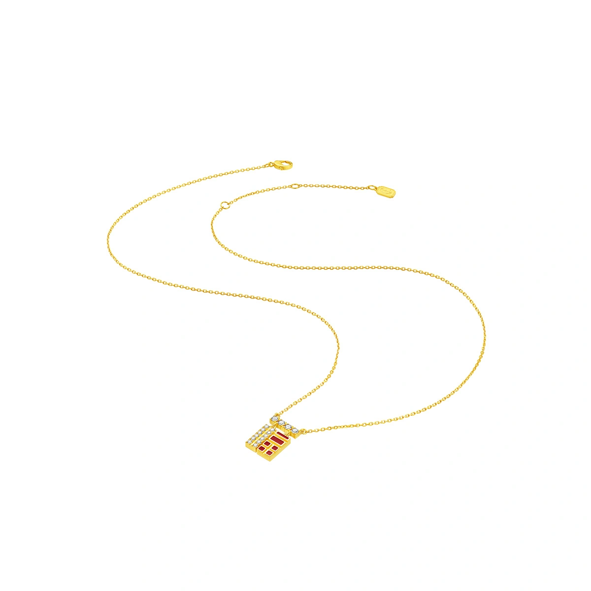 18K/750 Yellow Gold diamond necklace