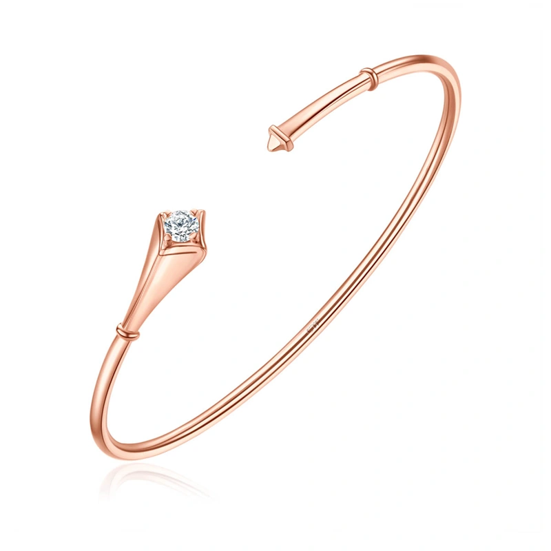 18K/750 Rose Gold diamond bangle
