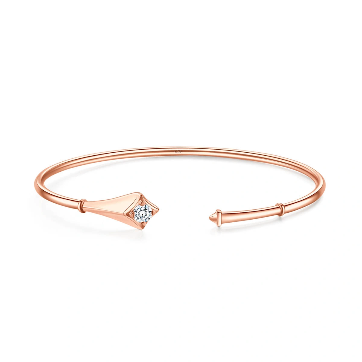 18K/750 Rose Gold diamond bangle