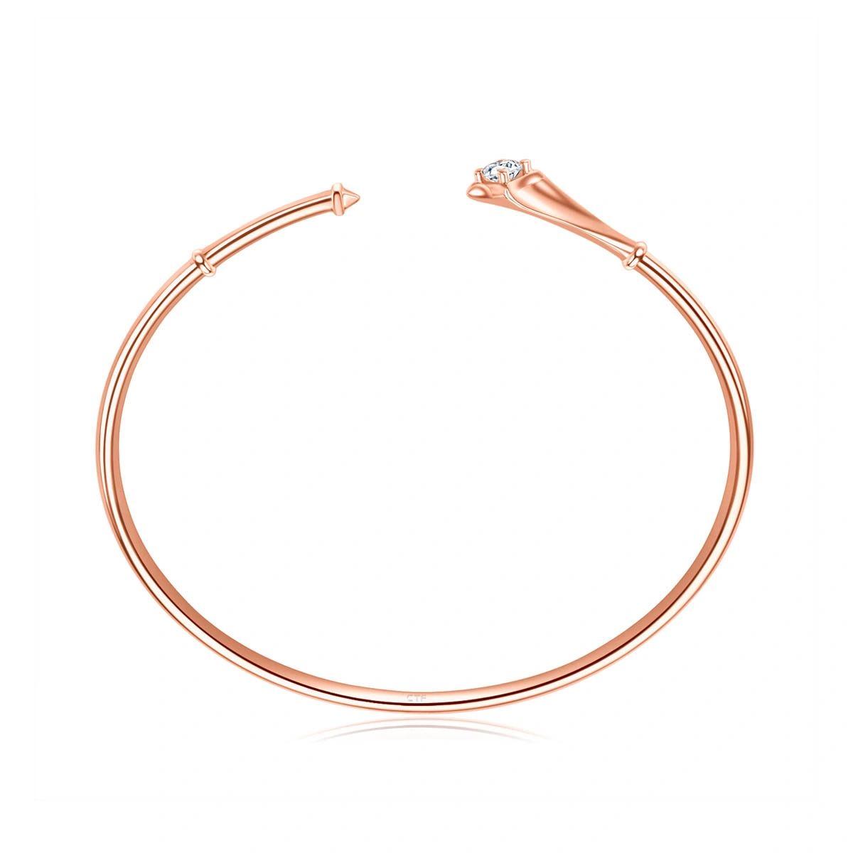 18K/750 Rose Gold diamond bangle