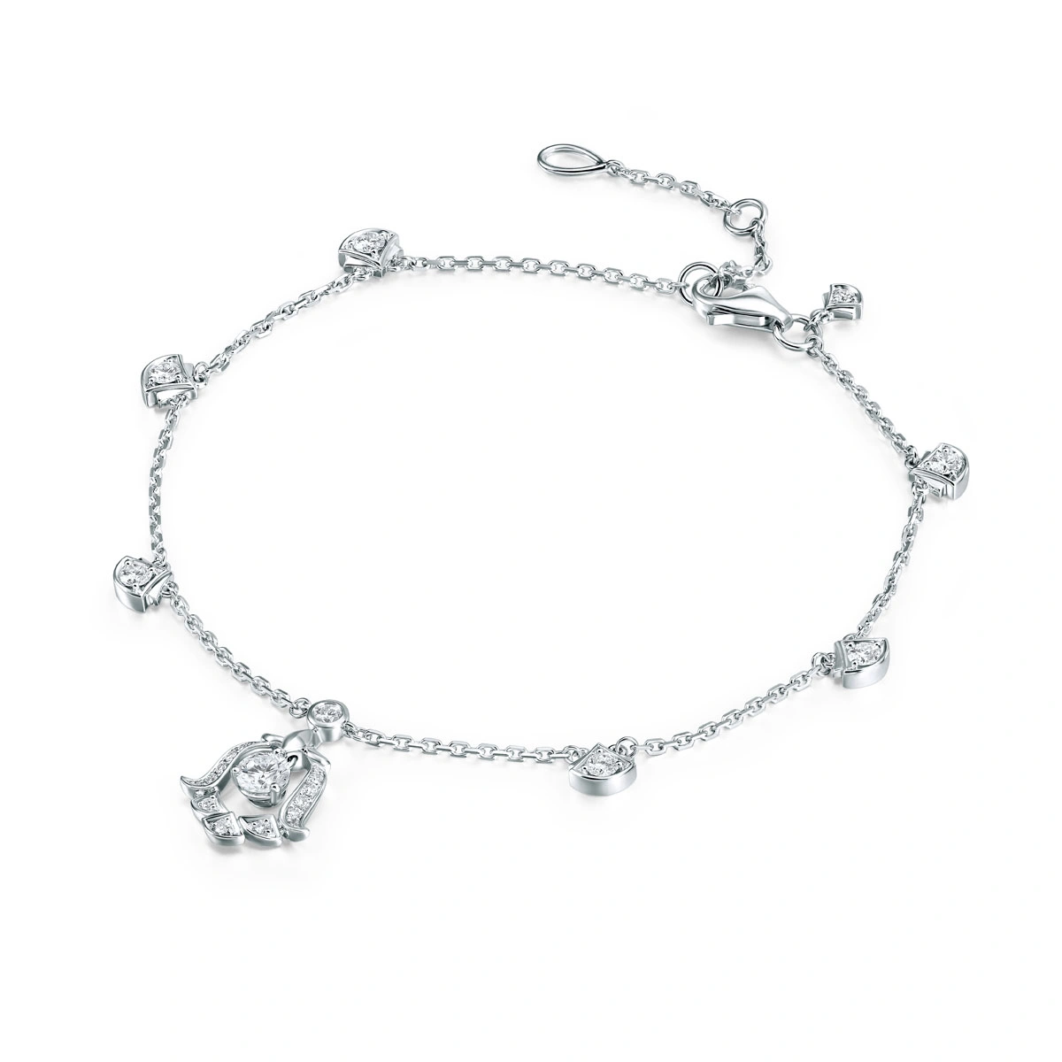 18K/750 White Gold diamond bracelet