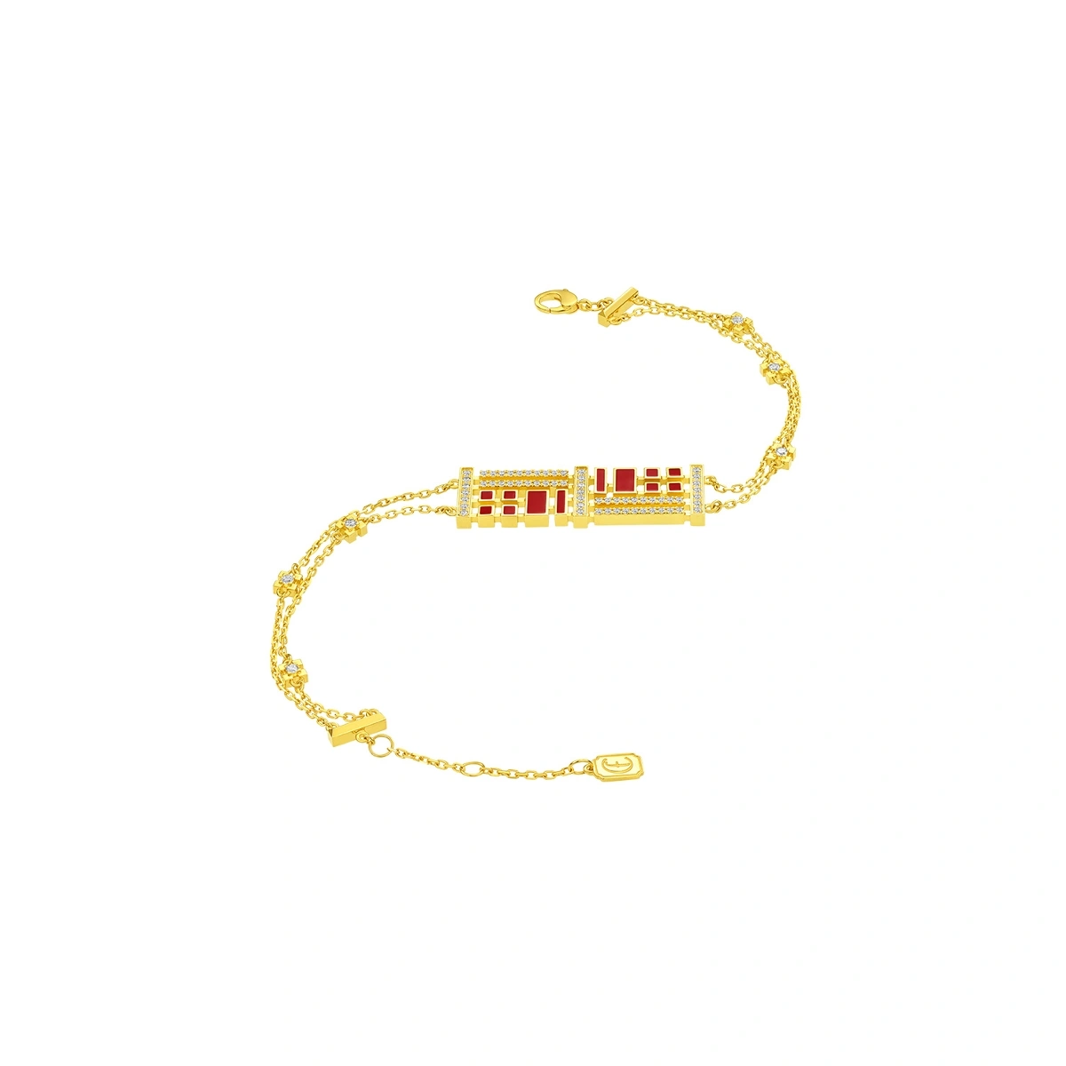 18K/750 Yellow Gold diamond bracelet