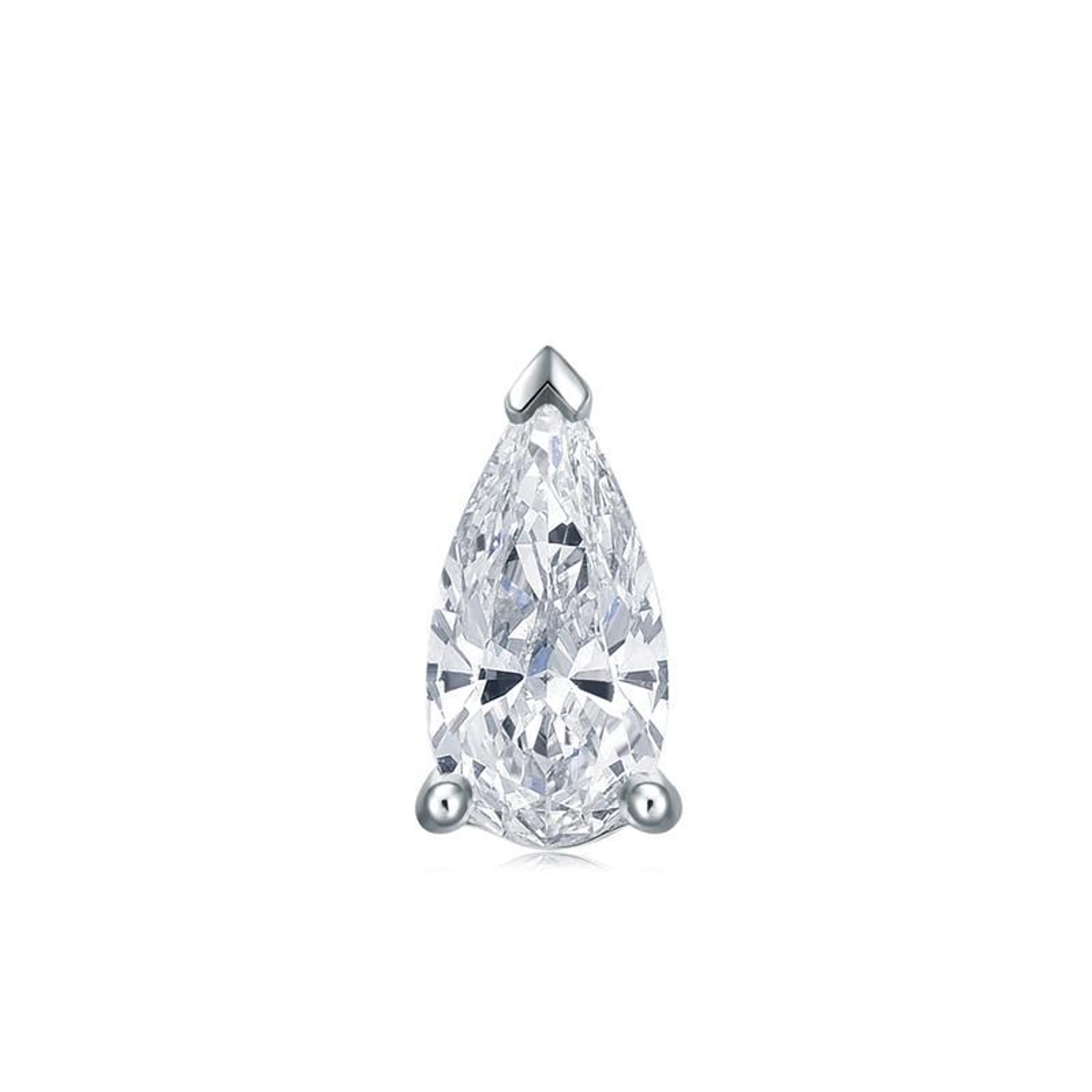 18K/750 White Gold diamond earring (Single)