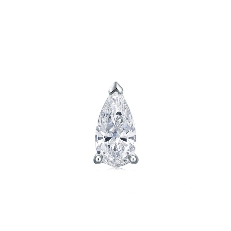18K/750 White Gold diamond earring (Single)