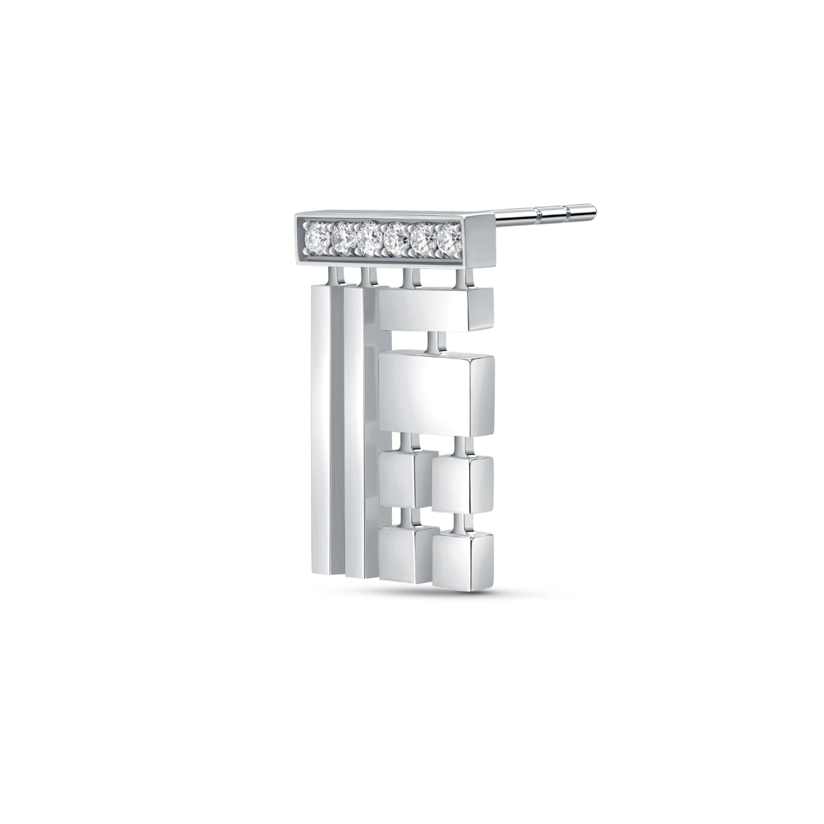 18K/750 White Gold diamond earrings