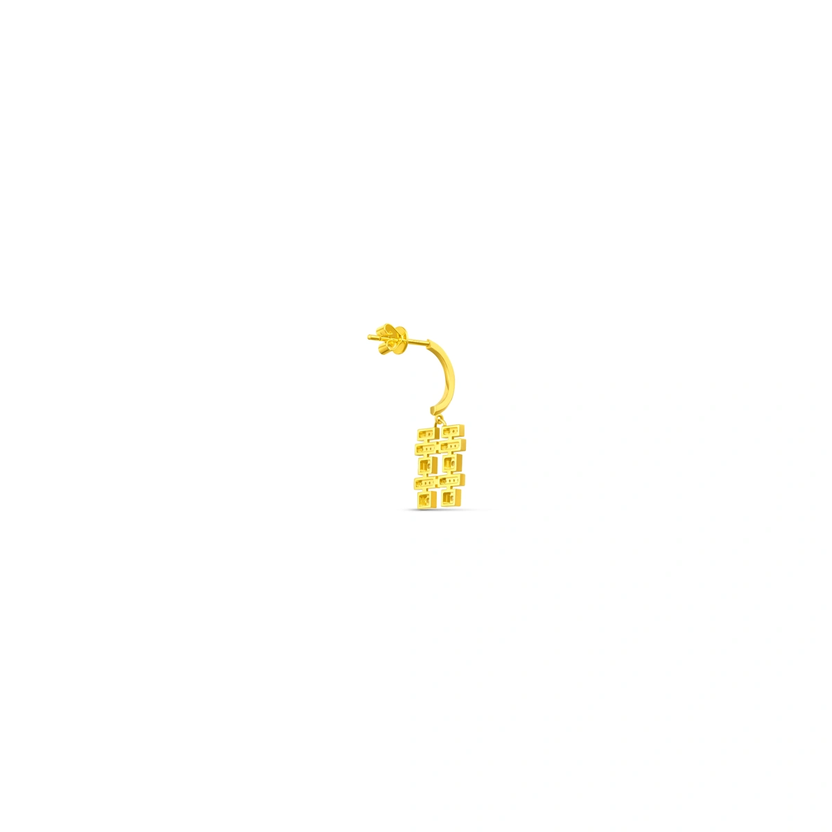 18K/750 Yellow Gold diamond earring (Single)