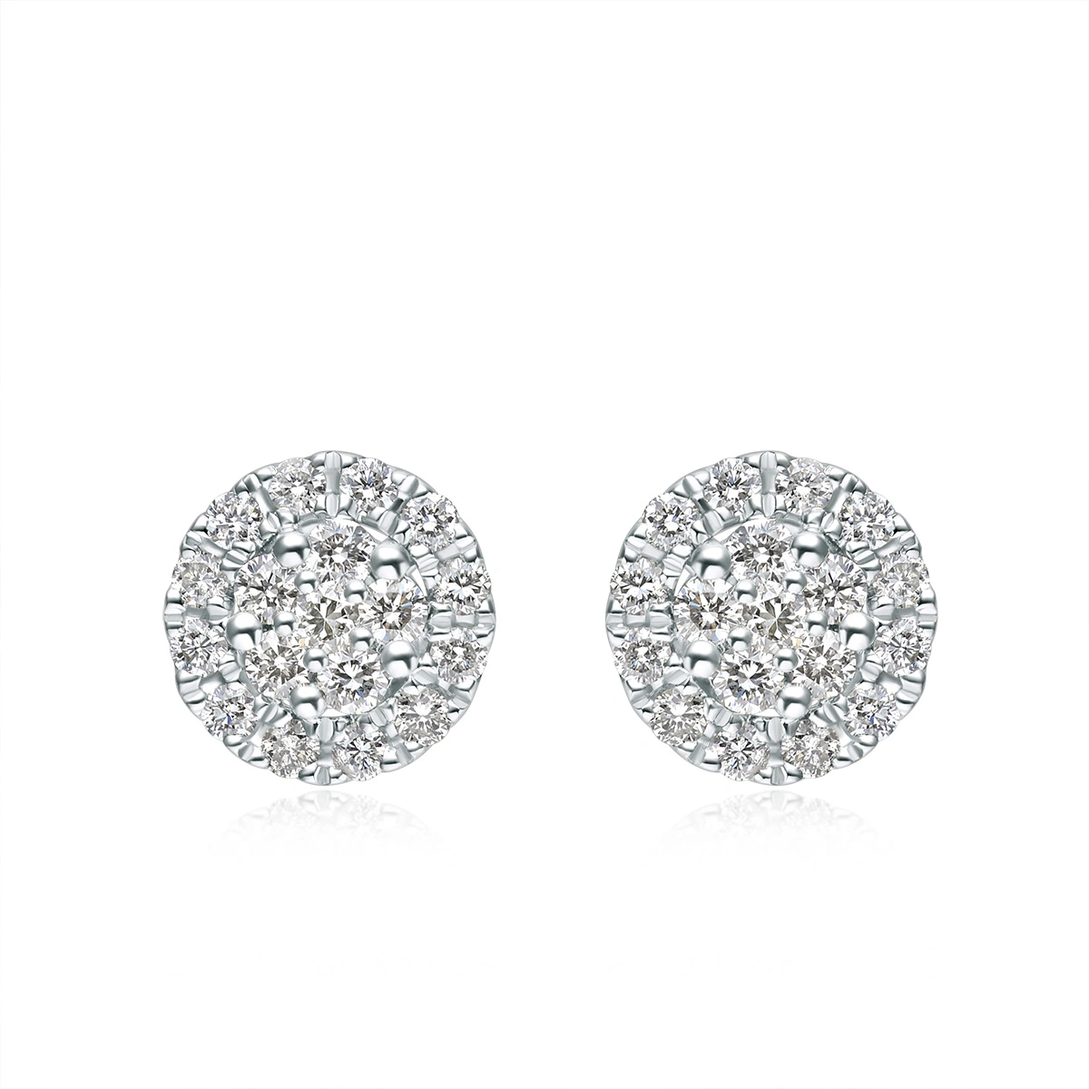 18K/750 White Gold diamond earrings