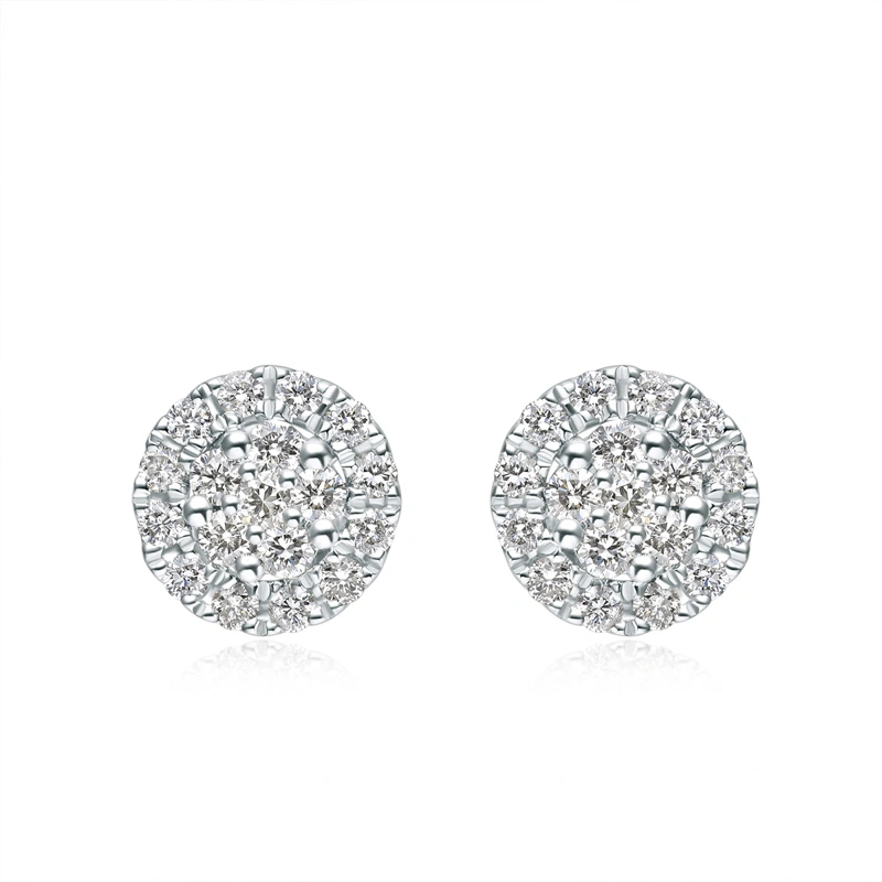 18K/750 White Gold diamond earrings