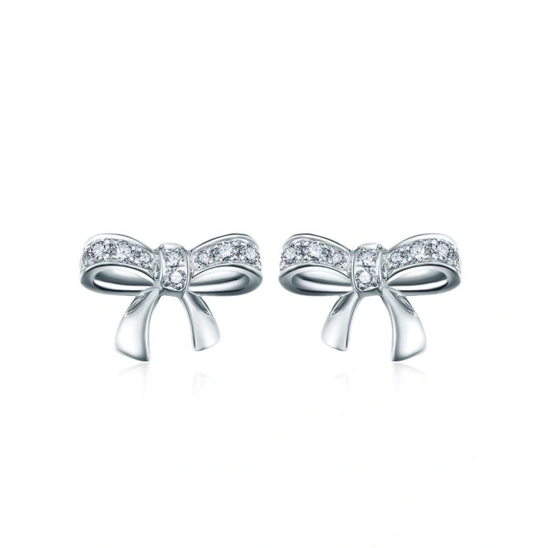 18K/750 White Gold diamond earrings