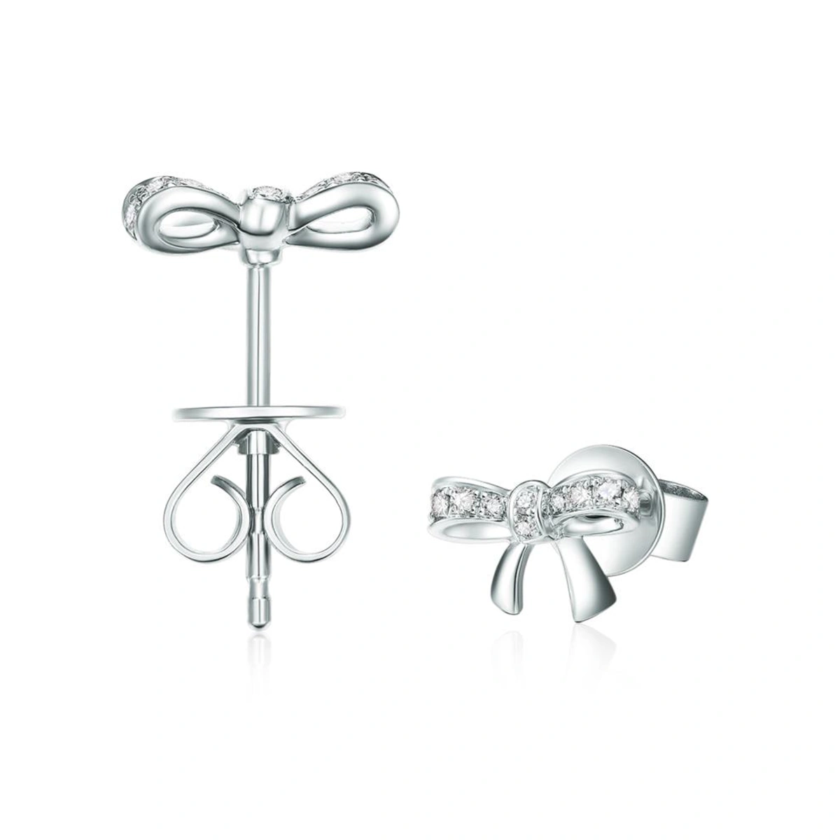 18K/750 White Gold diamond earrings