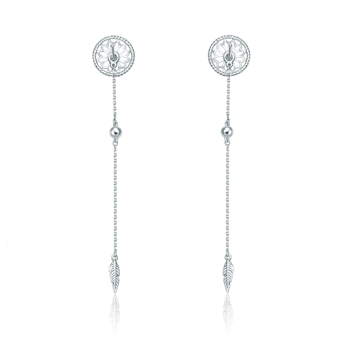 Dreamcatcher Collection - 18K/750 White Gold diamond earrings