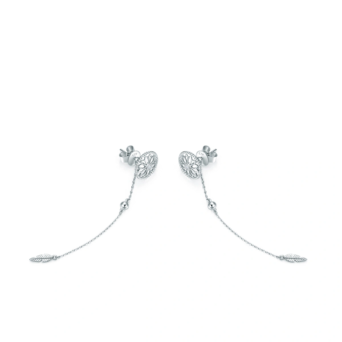 Dreamcatcher Collection - 18K/750 White Gold diamond earrings