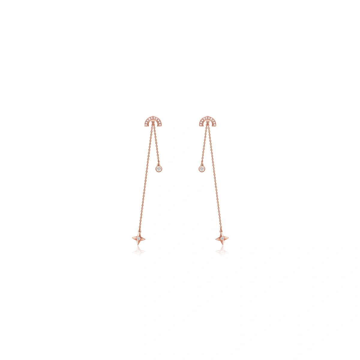 Utopian Dream Collection - 18K/750 Rose Gold diamond earrings