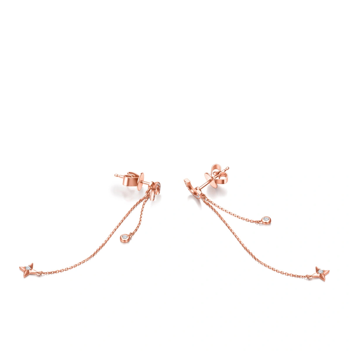 Utopian Dream Collection - 18K/750 Rose Gold diamond earrings