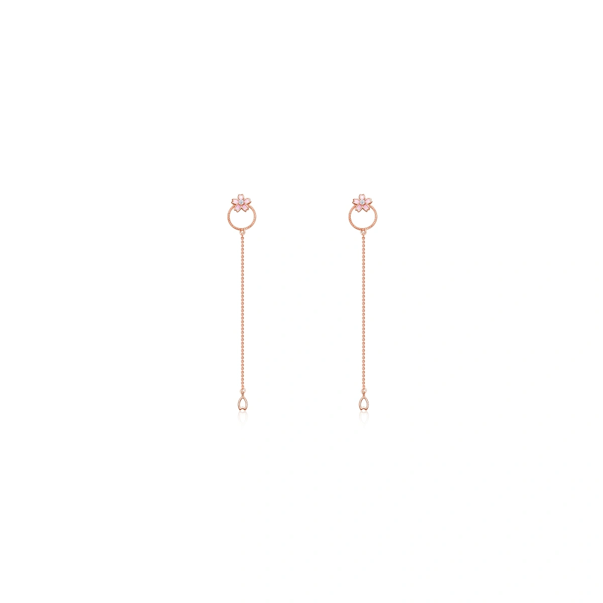 18K/750 Rose Gold diamond earrings