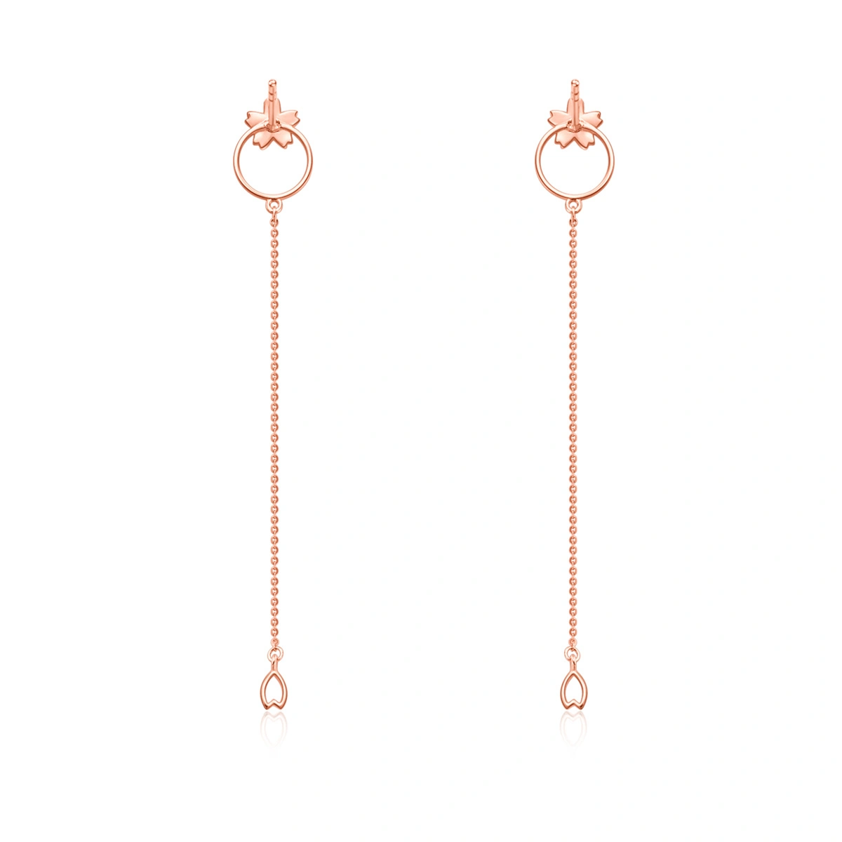 18K/750 Rose Gold diamond earrings
