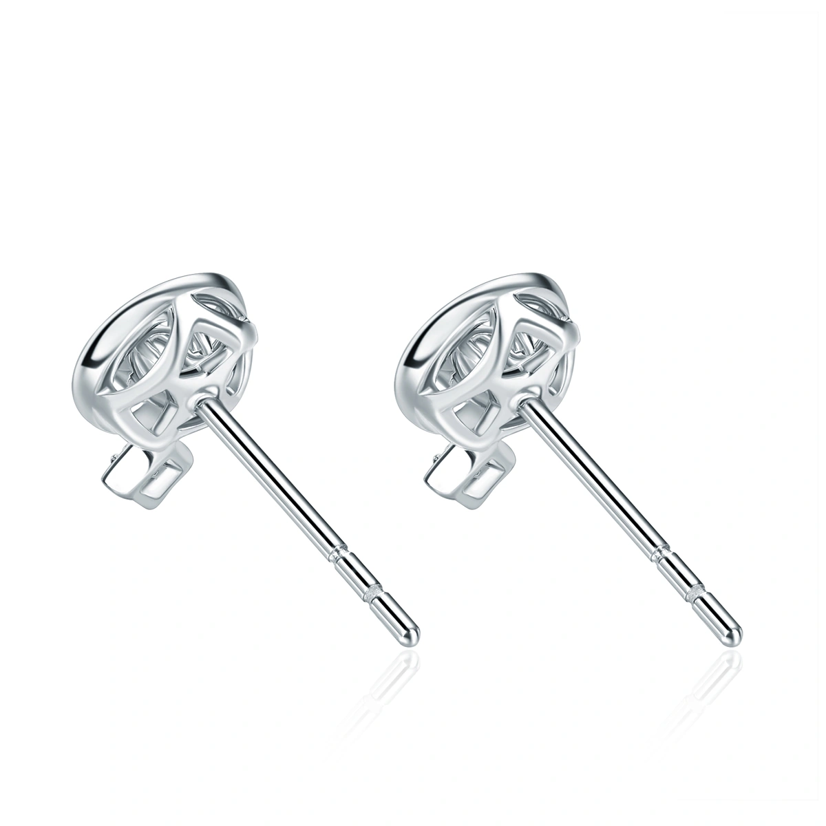 18K/750 White Gold diamond earrings