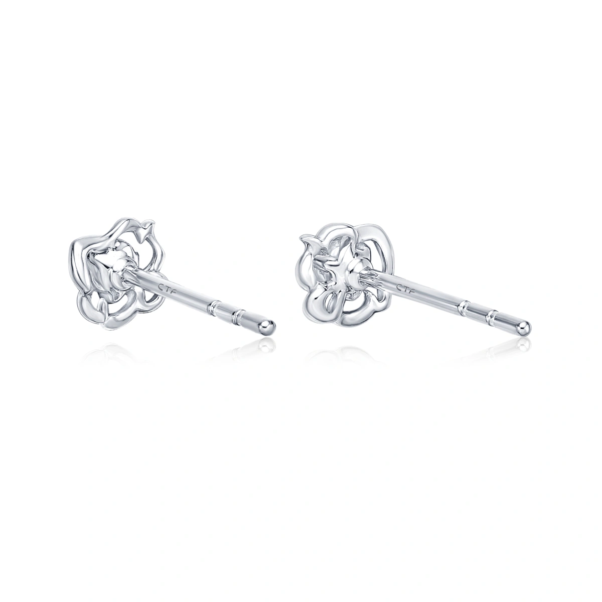 18K/750 White Gold diamond earrings