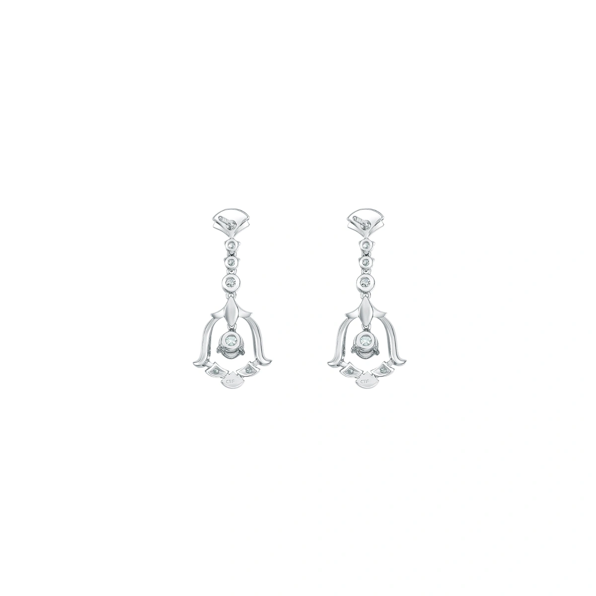 18K/750 White Gold diamond earrings