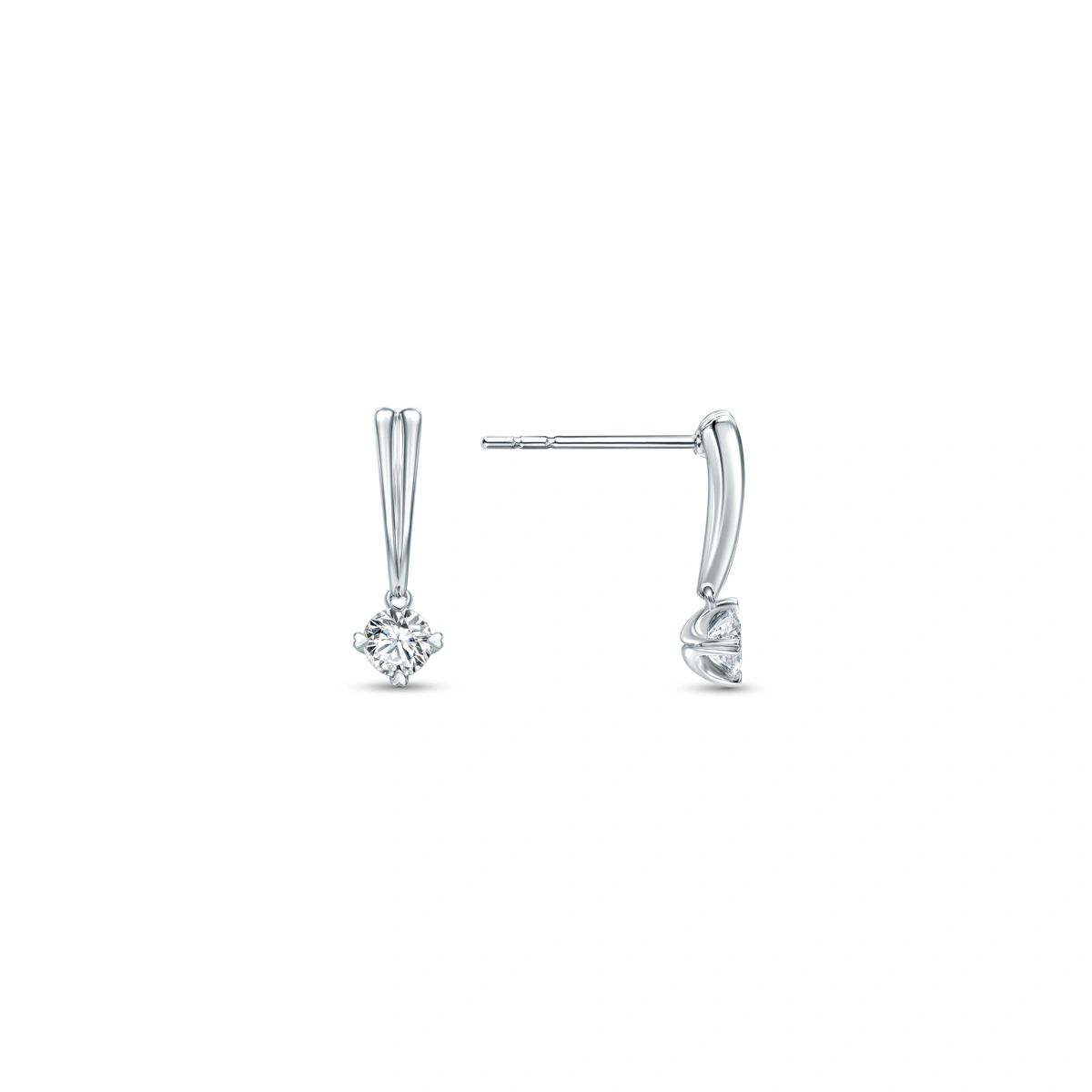 18K/750 White Gold diamond earrings