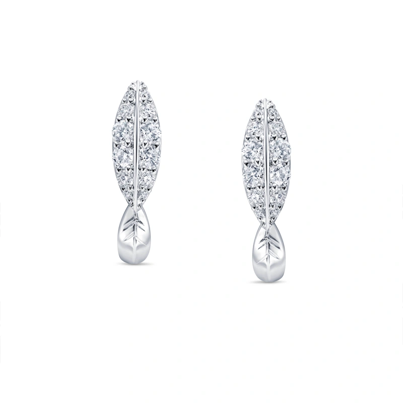 18K/750 White Gold diamond earrings