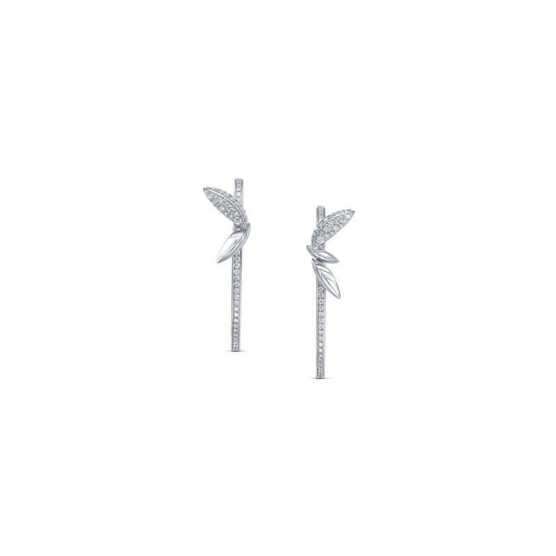 18K/750 White Gold diamond earrings