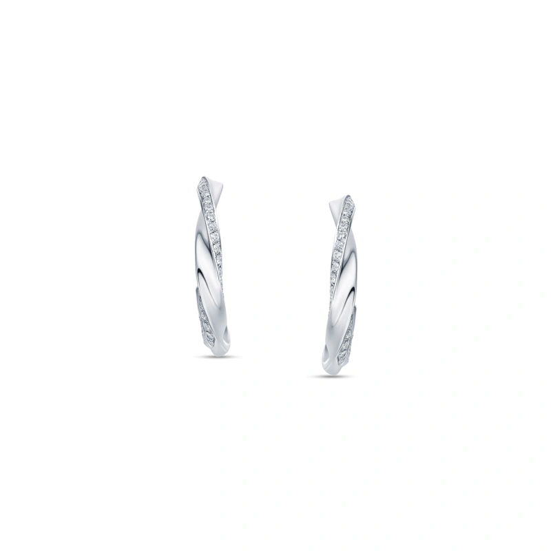 18K/750 White Gold diamond earrings