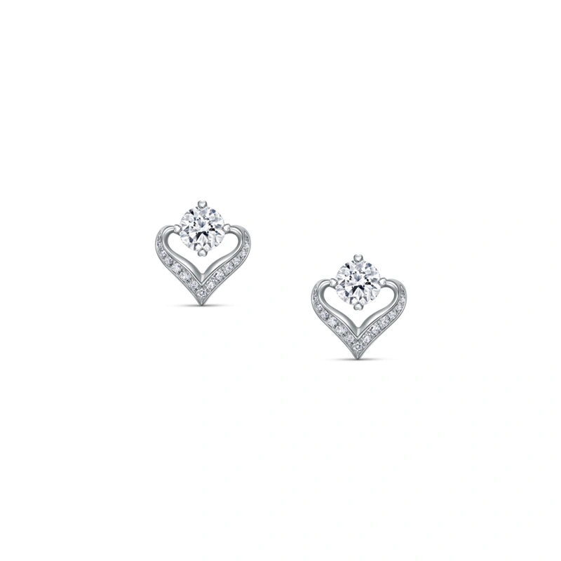 18K/750 White Gold diamond earrings