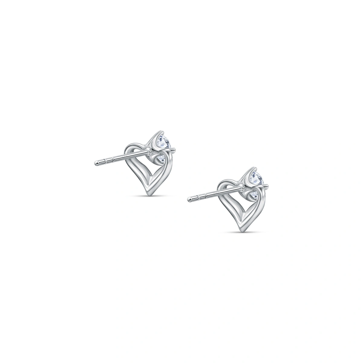 18K/750 White Gold diamond earrings